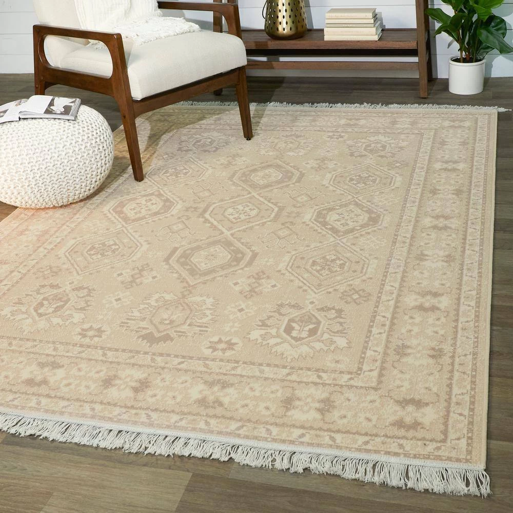 Rochford Beige 8 ft. x 10 ft. Oriental Medallion Area Rug by BALTA 4 Rochford Beige 8 ft. x 10 ft. Oriental Medallion Area Rug by BALTA - Image 2