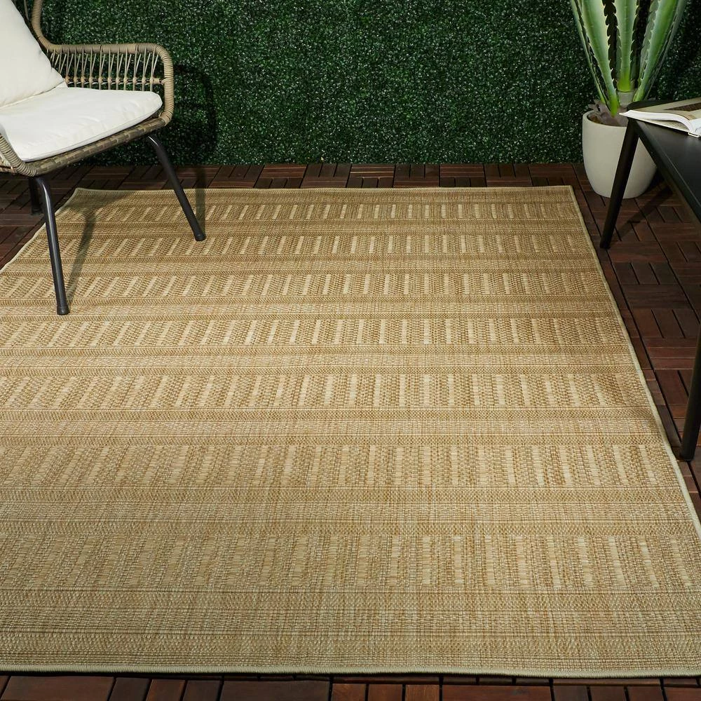 Jarrett Beige 8 ft. x 10 ft. Flatweave Indoor/Outdoor Area Rug by BALTA 4 Jarrett Beige 8 ft. x 10 ft. Flatweave Indoor/Outdoor Area Rug by BALTA - Image 2