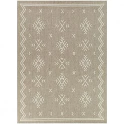 Piero Beige/Ivory 5 ft. 3 in. x 7 ft. Geometric Indoor/Outdoor Area Rug by BALTA