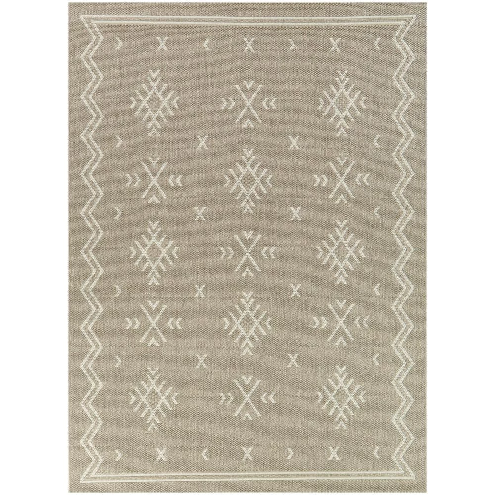 Piero Beige/Ivory 5 ft. 3 in. x 7 ft. Geometric Indoor/Outdoor Area Rug by BALTA 3 Piero Beige/Ivory 5 ft. 3 in. x 7 ft. Geometric Indoor/Outdoor Area Rug by BALTA