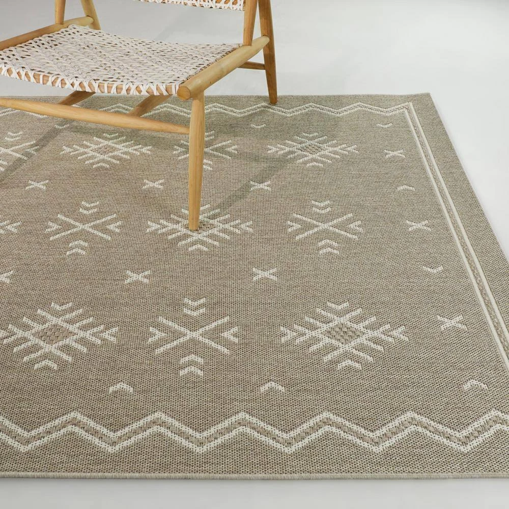 Piero Beige/Ivory 5 ft. 3 in. x 7 ft. Geometric Indoor/Outdoor Area Rug by BALTA 4 Piero Beige/Ivory 5 ft. 3 in. x 7 ft. Geometric Indoor/Outdoor Area Rug by BALTA - Image 2