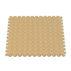 Multi-Purpose 18.3 in. x 18.3 in. Beige PVC Garage Flooring Tile with Raised Coin Pattern (6-Pieces) by Norsk