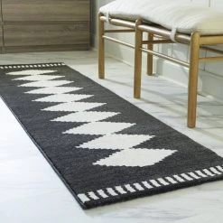 Nisha Black 2 ft. x 7 ft. Runner Rug by BALTA -Cheap BALTA || Norsk Store black balta area rugs 3003857 4f 1000
