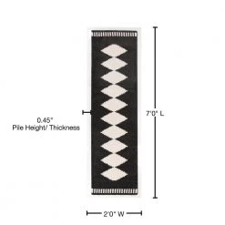 Nisha Black 2 ft. x 7 ft. Runner Rug by BALTA -Cheap BALTA || Norsk Store black balta area rugs 3003857 76 1000