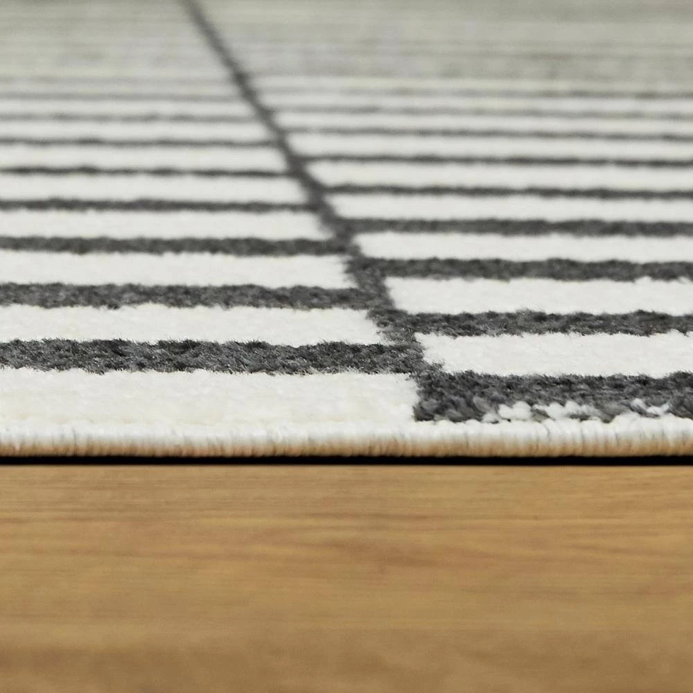 Dewey Striped Black 5 ft. x 7 ft. Area Rug by BALTA 7 Dewey Striped Black 5 ft. x 7 ft. Area Rug by BALTA - Image 5