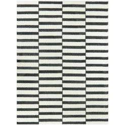 Dewey Striped Black 5 ft. x 7 ft. Area Rug by BALTA