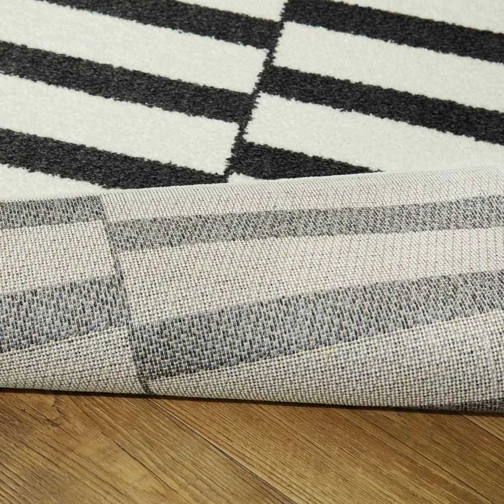 Dewey Striped Black 5 ft. x 7 ft. Area Rug by BALTA 5 Dewey Striped Black 5 ft. x 7 ft. Area Rug by BALTA - Image 3