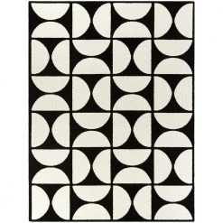 Bartholdi Black 5 ft. x 7 ft. Modern Geometric Area Rug by BALTA