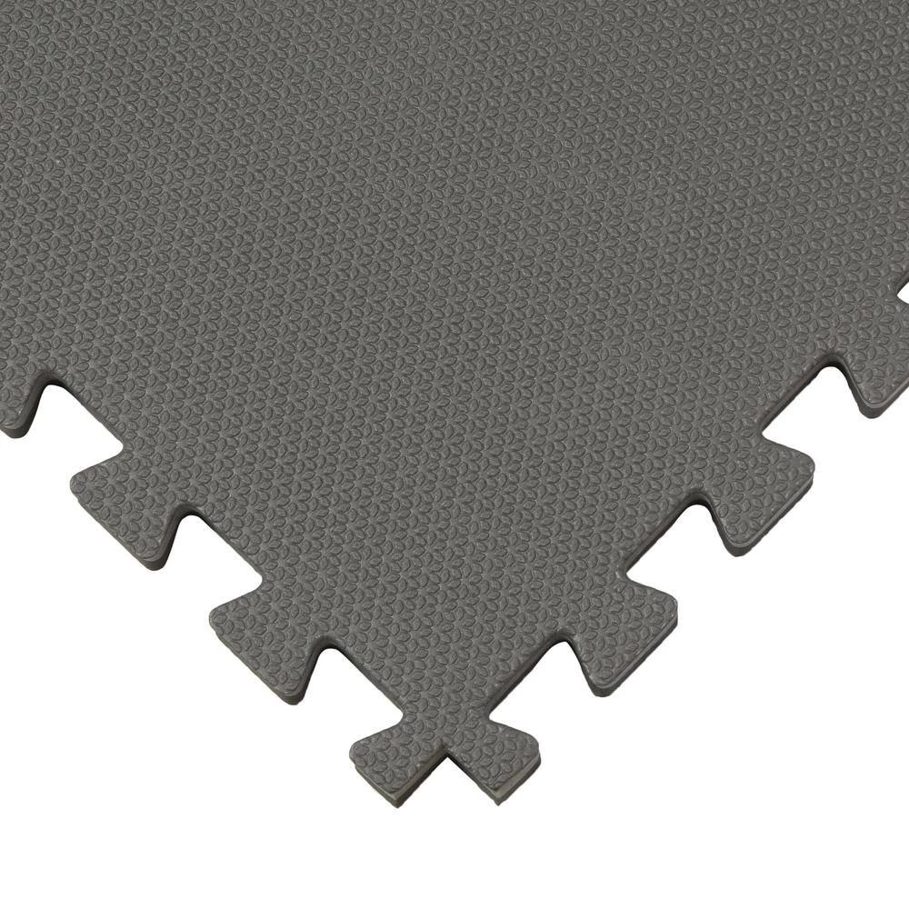Black/Gray 24 in. x 24 in. EVA Foam Sport Multi-Purpose Reversible Interlocking Tiles (160 sq. ft. - 40 tiles) by Norsk 5 Black/Gray 24 in. x 24 in. EVA Foam Sport Multi-Purpose Reversible Interlocking Tiles (160 sq. ft. - 40 tiles) by Norsk - Image 3