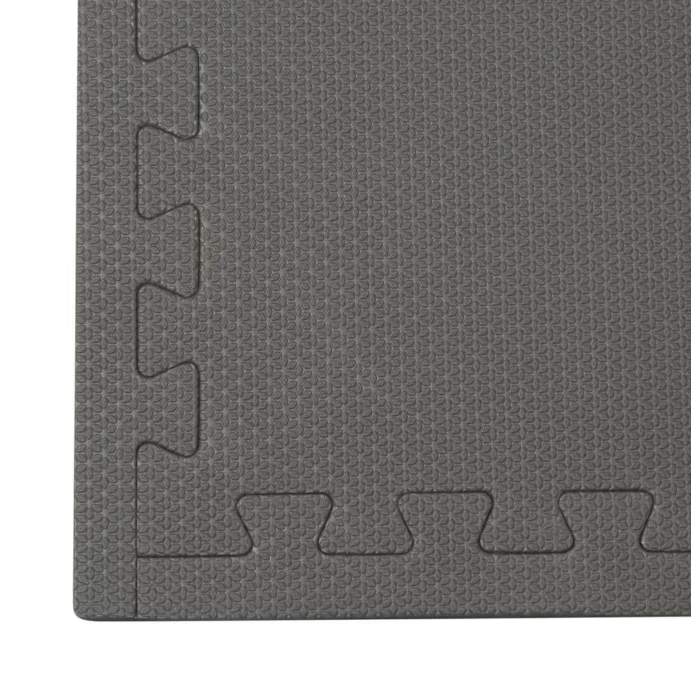 Reversible Multi-Purpose 24 in. x 24 in. x .75 in. Interlocking Black/Gray Foam Flooring Recyclamat (4-Pieces) by Norsk 4 Reversible Multi-Purpose 24 in. x 24 in. x .75 in. Interlocking Black/Gray Foam Flooring Recyclamat (4-Pieces) by Norsk - Image 2