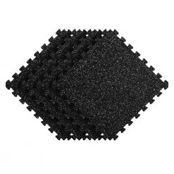 Black with Blue White Flecks 20.5 in. x 20.5 in. x 0.47 in. Rubber-Tec Reversible Gym Flooring (12 sq. ft.) (4-Pack) by Norsk -Cheap BALTA || Norsk Store black gray norsk gym floor tiles 32102rtbw c3 1000