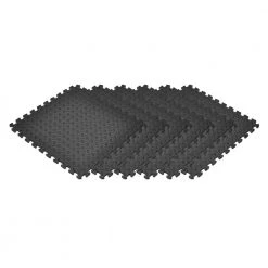 Black 24 in. x 24 in. EVA Foam Solid Color Diamond Plate Interlocking Tile (42-Tile) by Norsk