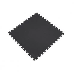 Rhino-Tec 18.3 in. x 18.3 in. Black PVC Sport and Gym Flooring Tile (6-Pieces) by Norsk
