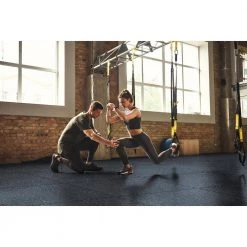 Shock Absorbent 25.2 in. x 25.2 in. x 0.70 in. Gym Tiles - Black/White Fleck (4-Pack) by Norsk -Cheap BALTA || Norsk Store black white fleck norsk gym floor tiles 304270 77 1000