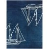 Marina Nautical Ship Blue 5 ft. x 7 ft. Area Rug by BALTA