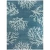 Caistor Blue 5 ft. x 7 ft. Coastal Coral Print Area Rug by BALTA -Cheap BALTA || Norsk Store blue balta area rugs 3008267 64 1000