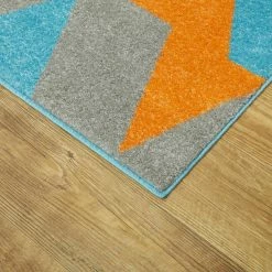 Modern Geometric Abstract Blue 4 ft. x 6 ft. Area Rug by BALTA -Cheap BALTA || Norsk Store blue balta kids rugs 3005507 4f 1000