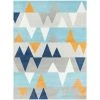 Modern Geometric Abstract Blue 4 ft. x 6 ft. Area Rug by BALTA -Cheap BALTA || Norsk Store blue balta kids rugs 3005507 64 1000