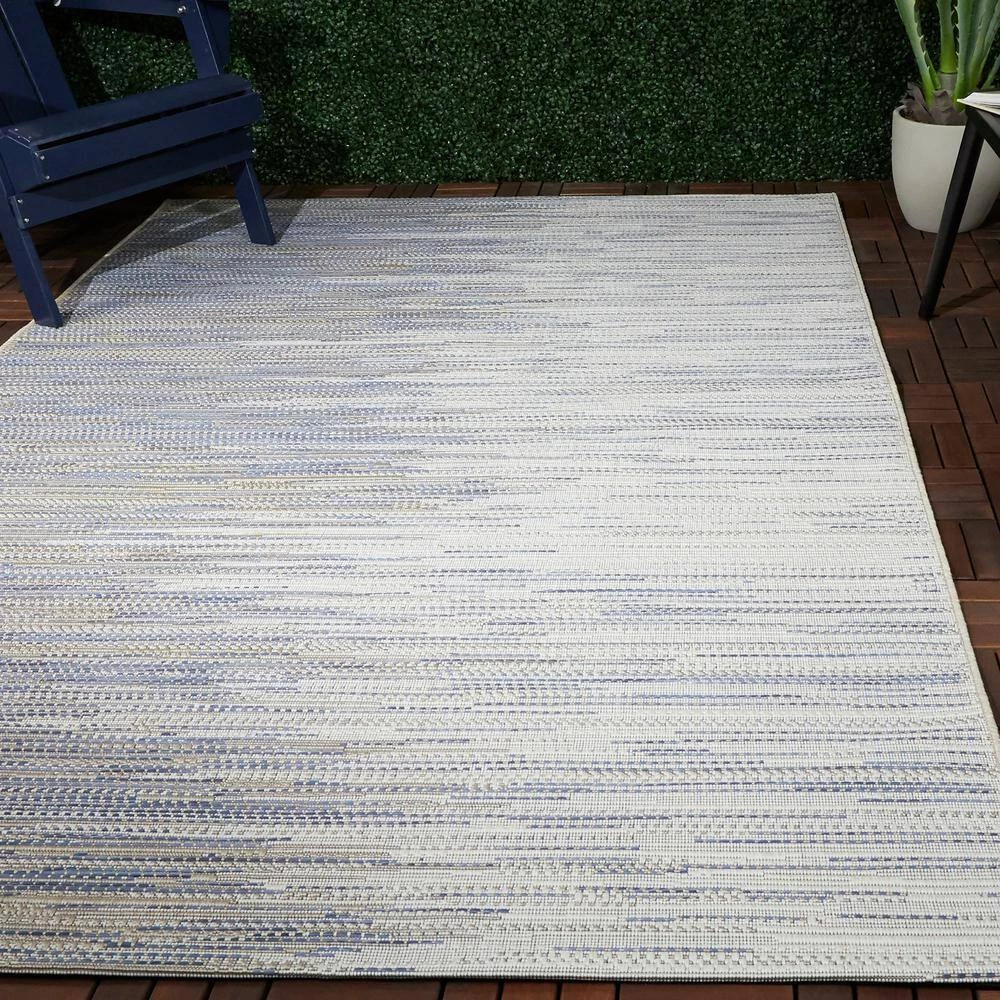 Cabot Blue 8 ft. x 10 ft. Flatweave Indoor/Outdoor Area Rug by BALTA 4 Cabot Blue 8 ft. x 10 ft. Flatweave Indoor/Outdoor Area Rug by BALTA - Image 2