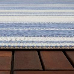 Alexie Blue 8 ft. x 10 ft. Stripe Indoor/Outdoor Area Rug by BALTA -Cheap BALTA || Norsk Store blue balta outdoor rugs 3011333 1f 1000