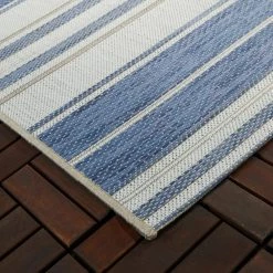 Alexie Blue 8 ft. x 10 ft. Stripe Indoor/Outdoor Area Rug by BALTA -Cheap BALTA || Norsk Store blue balta outdoor rugs 3011333 4f 1000