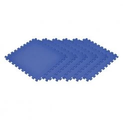 Blue 24 in. x 24 in. EVA Foam Non-Toxic Solid Color Interlocking Tiles (72 sq. ft. - 18 tiles) by Norsk