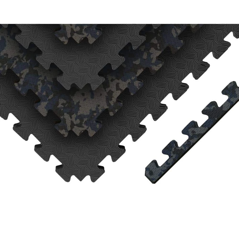 Blue Camo 25 in. x 25 in. x 0.55 in. Dual Sided Impact Foam Gym Tile (17.35 sq. ft.) by Norsk 5 Blue Camo 25 in. x 25 in. x 0.55 in. Dual Sided Impact Foam Gym Tile (17.35 sq. ft.) by Norsk - Image 3