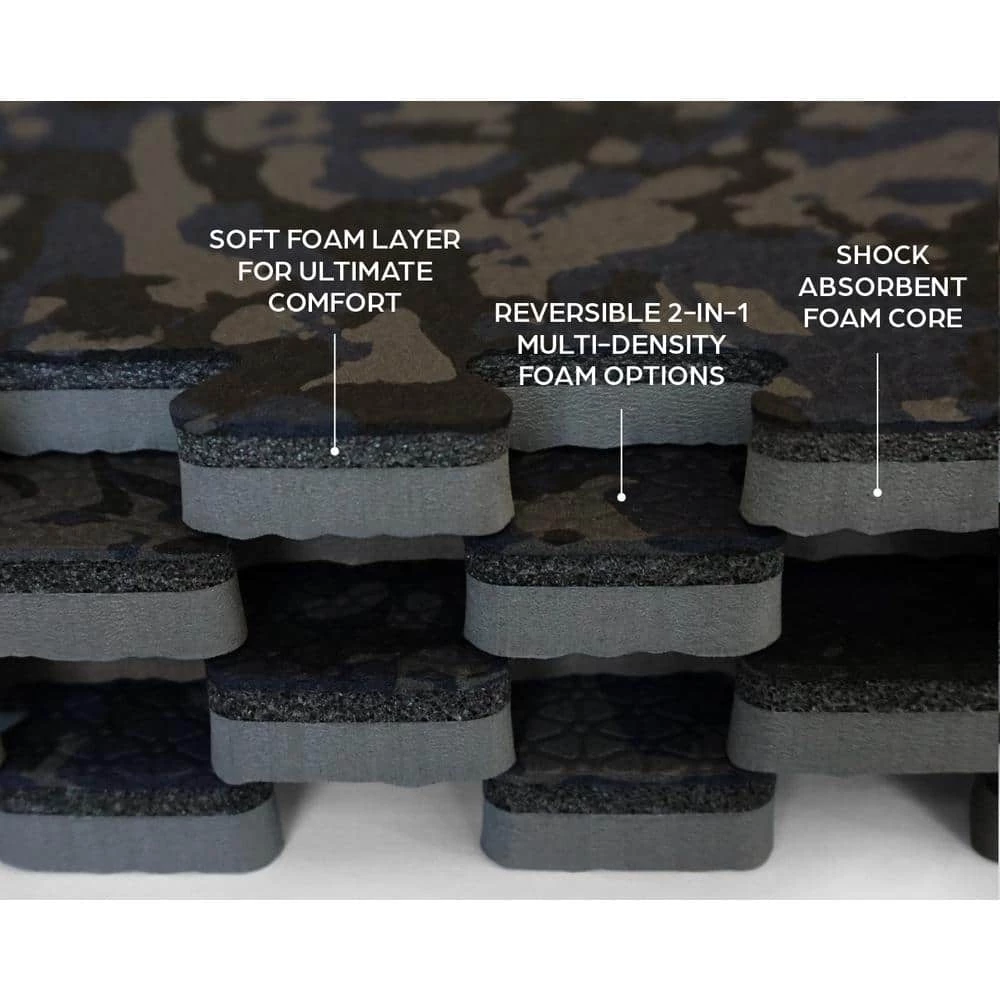 Blue Camo 25 in. x 25 in. x 0.55 in. Dual Sided Impact Foam Gym Tile (17.35 sq. ft.) by Norsk 6 Blue Camo 25 in. x 25 in. x 0.55 in. Dual Sided Impact Foam Gym Tile (17.35 sq. ft.) by Norsk - Image 4