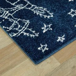 Space Rockets Blue/White 5 ft. x 7 ft. Area Rug by BALTA -Cheap BALTA || Norsk Store blue white balta kids rugs 3006737 4f 1000