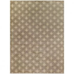 Powell Brown 8 ft. x 10 ft. Double Cross Area Rug by BALTA