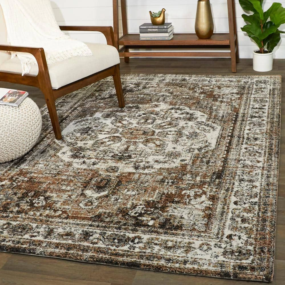 Hess Brown 5 ft. x 7 ft. Vintage Oriental Area Rug by BALTA 4 Hess Brown 5 ft. x 7 ft. Vintage Oriental Area Rug by BALTA - Image 2