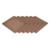 Brown 24 in. x 24 in. EVA Foam Non-Toxic Solid Color Interlocking Tiles (120 sq. ft. - 30 tiles) by Norsk
