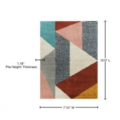 Merril Burnt Orange 8 ft. x 10 ft. Modern Shag Area Rug by BALTA -Cheap BALTA || Norsk Store burnt orange balta area rugs 3011992 76 1000