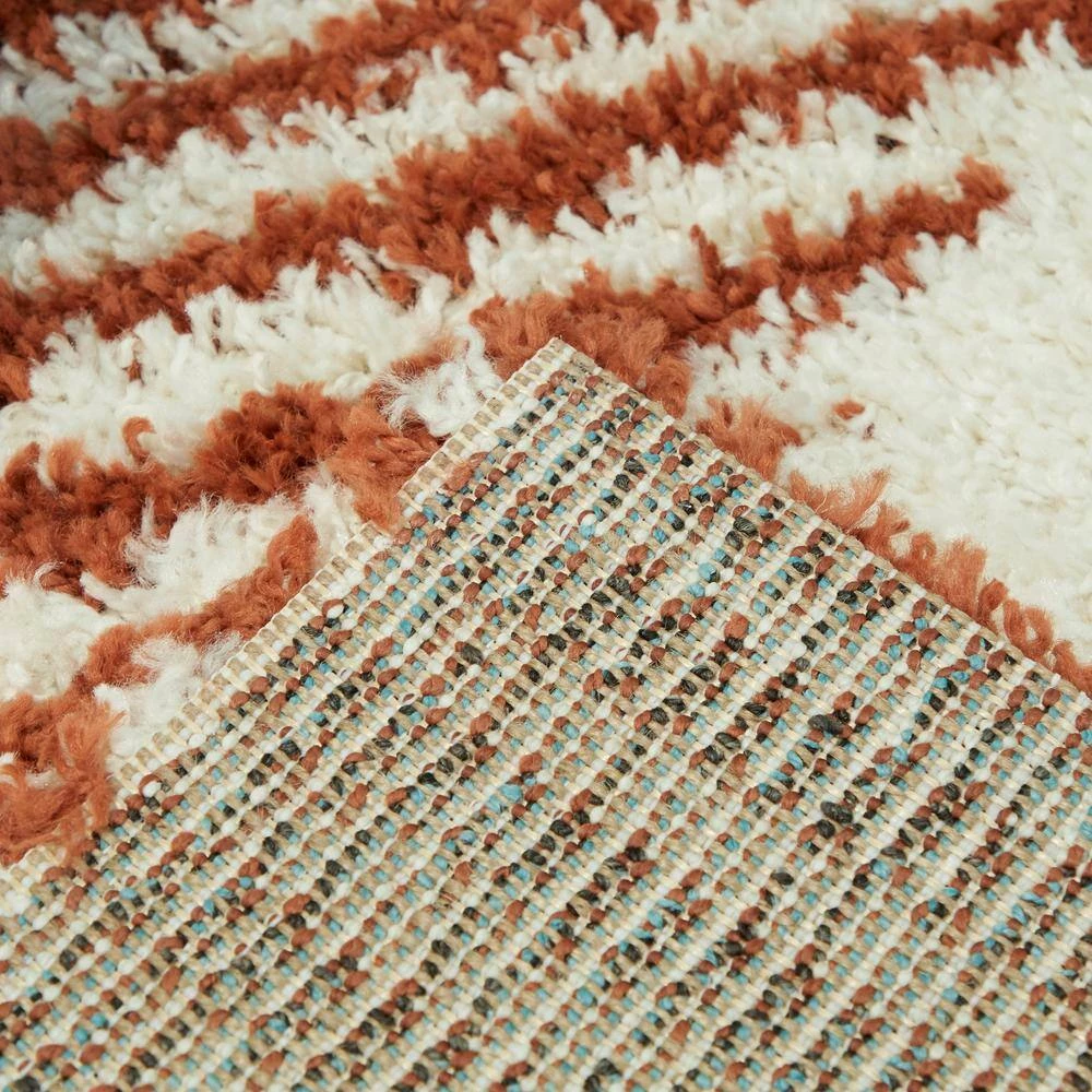 Hughes Burnt Orange 8 ft. x 10 ft. Striped Shag Area Rug by BALTA 5 Hughes Burnt Orange 8 ft. x 10 ft. Striped Shag Area Rug by BALTA - Image 3