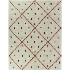 Taylor Burnt Orange 5 ft. x 7 ft. Trellis Shag Area Rug by BALTA