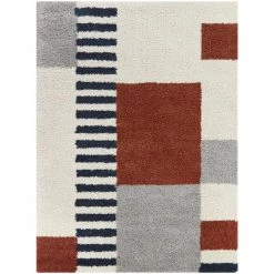 Marc Burnt Orange 5 ft. 3 in. x 7 ft. Color Block Area Rug by BALTA
