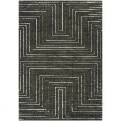 Carmody Charcoal 5 ft. x 7 ft. Modern Stripe Area Rug by BALTA