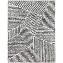 Larsen Charcoal Grey 8 ft. x 10 ft. Modern Stripe Area Rug by BALTA