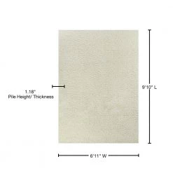 Marcano Cream 7 ft. x 10 ft. Solid Shag Area Rug by BALTA -Cheap BALTA || Norsk Store cream balta area rugs 3091059 76 1000