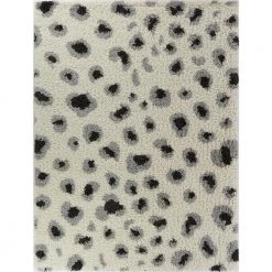 Asaro Cream 8 ft. x 10 ft. Leopard Print Shag Area Rug by BALTA
