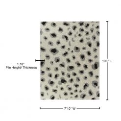 Asaro Cream 8 ft. x 10 ft. Leopard Print Shag Area Rug by BALTA -Cheap BALTA || Norsk Store cream balta area rugs 3091647 76 1000