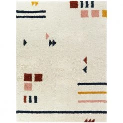 Chase Cream 5 ft. x 7 ft. Contemporary Shag Area Rug by BALTA