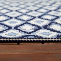 Fabien Dark Blue 8 ft. x 10 ft. Diamond Trellis Indoor/Outdoor Area Rug by BALTA -Cheap BALTA || Norsk Store dark blue balta outdoor rugs 3002155 1f 1000