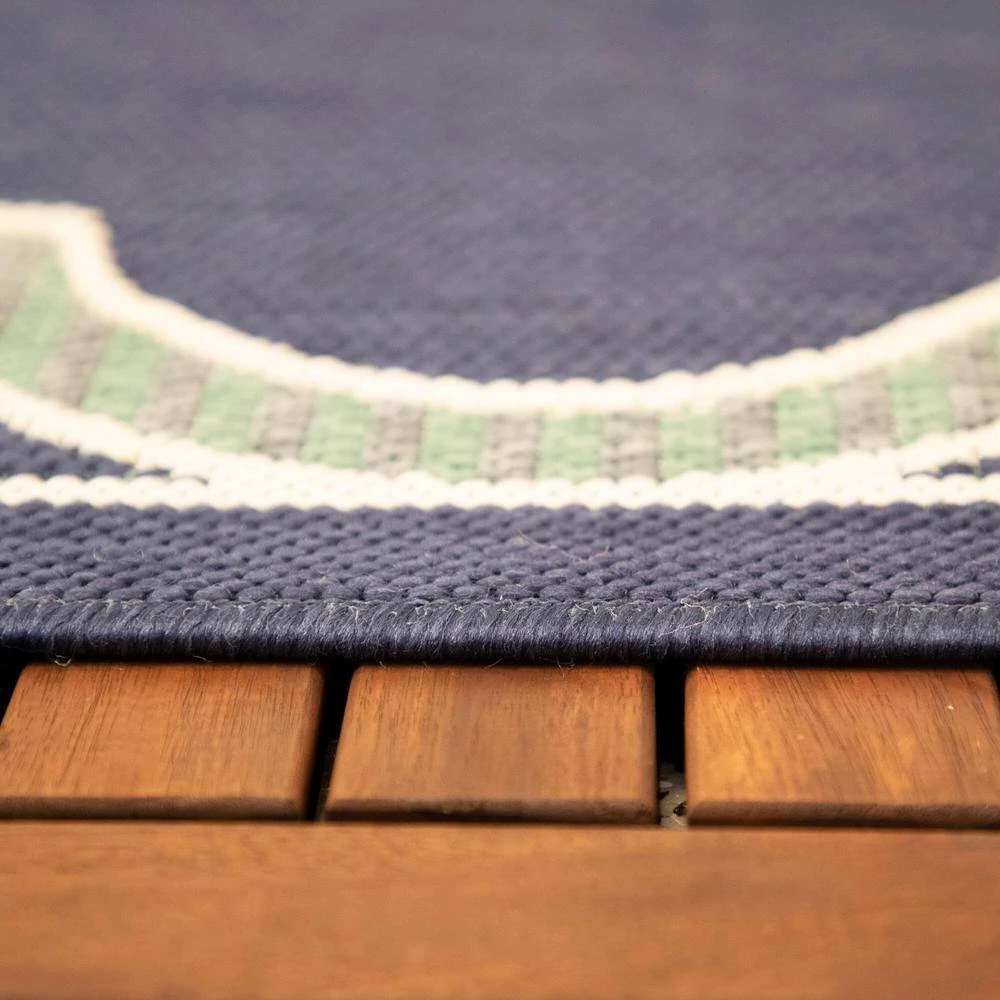 Amalie Dark Blue 8 ft. x 10 ft. Indoor/Outdoor Area Rug by BALTA 7 Amalie Dark Blue 8 ft. x 10 ft. Indoor/Outdoor Area Rug by BALTA - Image 5