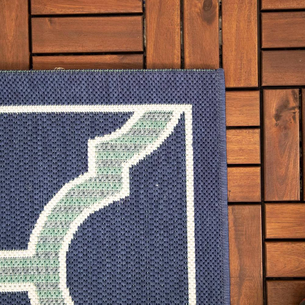 Amalie Dark Blue 8 ft. x 10 ft. Indoor/Outdoor Area Rug by BALTA 6 Amalie Dark Blue 8 ft. x 10 ft. Indoor/Outdoor Area Rug by BALTA - Image 4
