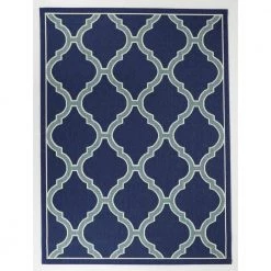 Amalie Dark Blue 8 ft. x 10 ft. Indoor/Outdoor Area Rug by BALTA