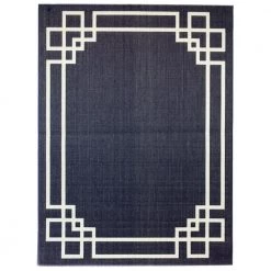 Lyra Dark Blue 8 ft. x 10 ft. Indoor/Outdoor Area Rug by BALTA