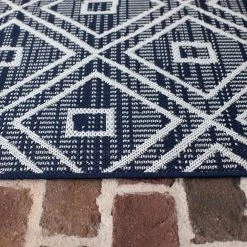 Uttara Dark Blue 2 ft. x 7 ft. Indoor/Outdoor Runner Rug by BALTA -Cheap BALTA || Norsk Store dark blue balta outdoor rugs 3003457 1f 1000