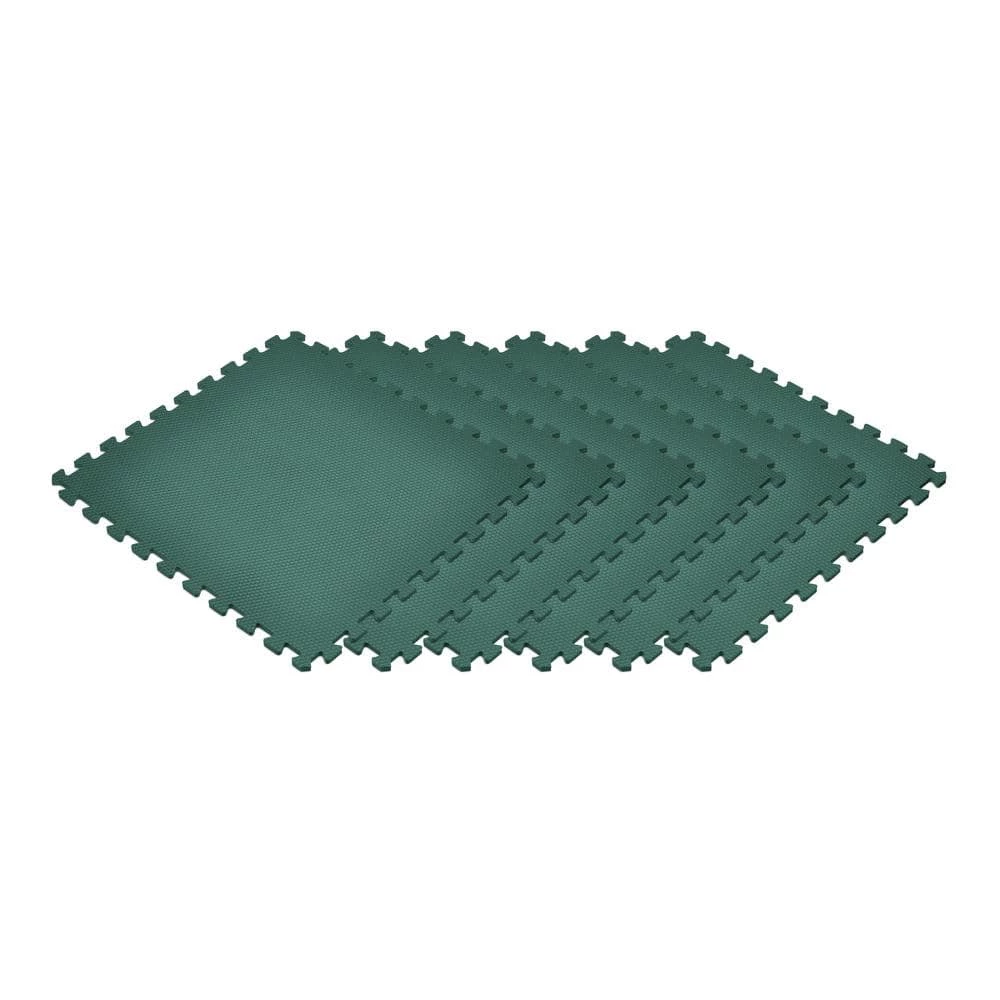 Dark Green 24 in. x 24 in. EVA Foam Non-Toxic Solid Color Interlocking Tile (24-Tile) by Norsk 3 Dark Green 24 in. x 24 in. EVA Foam Non-Toxic Solid Color Interlocking Tile (24-Tile) by Norsk