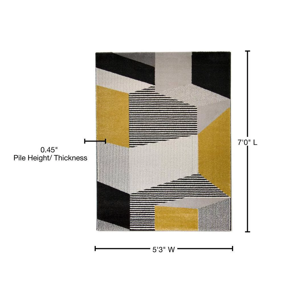 Evelina Gold 5 ft. x 7 ft. Area Rug by BALTA 9 Evelina Gold 5 ft. x 7 ft. Area Rug by BALTA - Image 7